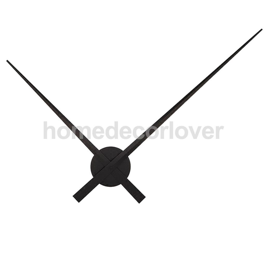 3D Clock Hands, DIY Large Clock Hands Needles Wall Clocks 3D Home Art Decor Quartz Clock Mechanism Accessories: Black 