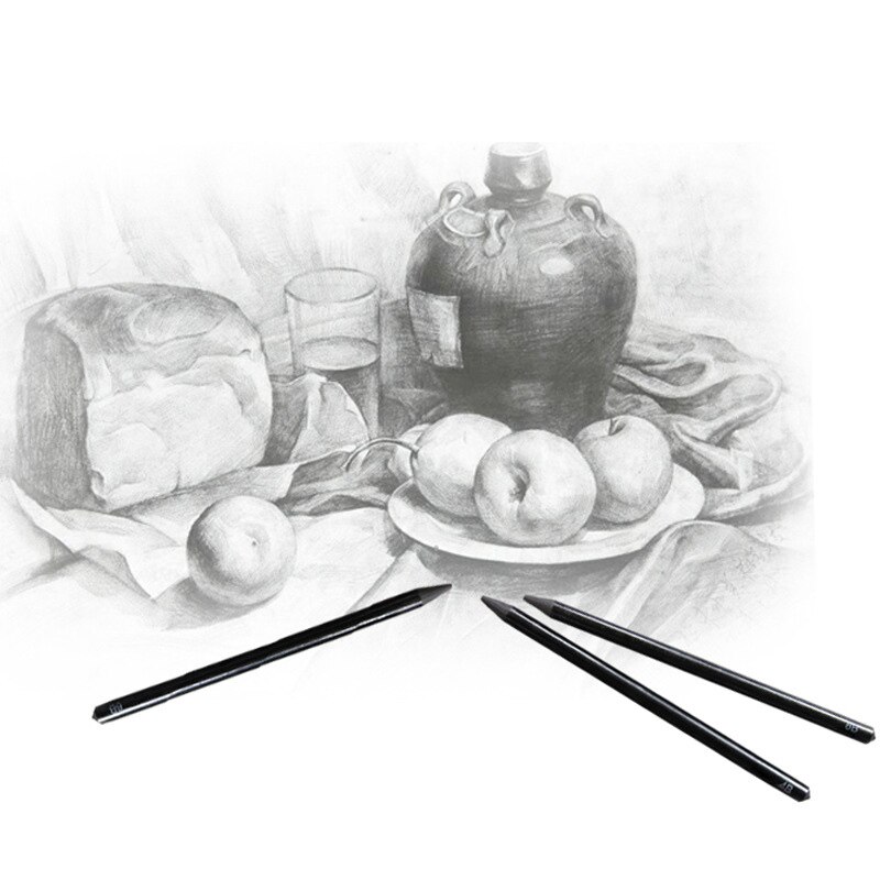 6Pcs/Set Black Writing Pencil Art Drawing Graffiti Sketching Pencils For Office School Art Supplies