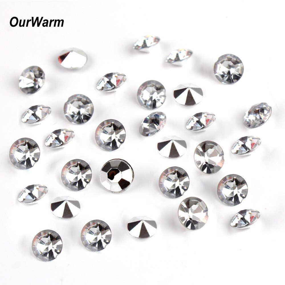 OurWarm 1000PCS 4.5mm Crafts Diamond Confetti Table Scatters Crystals Centerpiece Festive Party Supplies Wedding Decoration