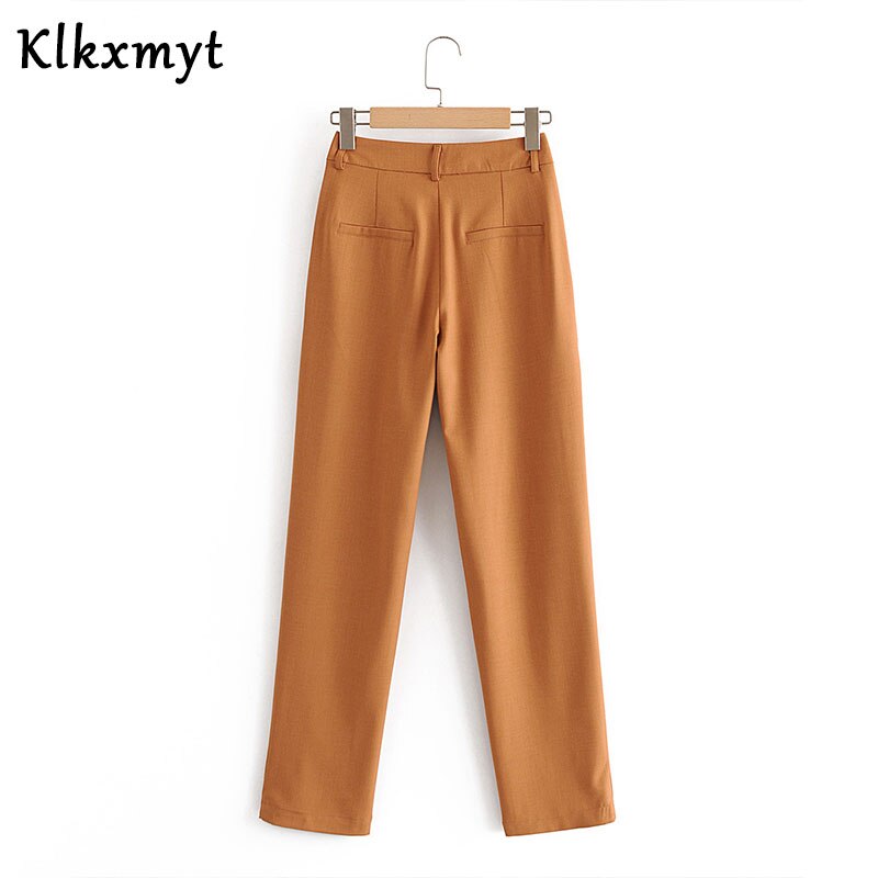 Klkxmyt za pak dames kantoor met riem dame blazer jas en broek 2- delige set vrouwelijke herfst casual pakken outfits