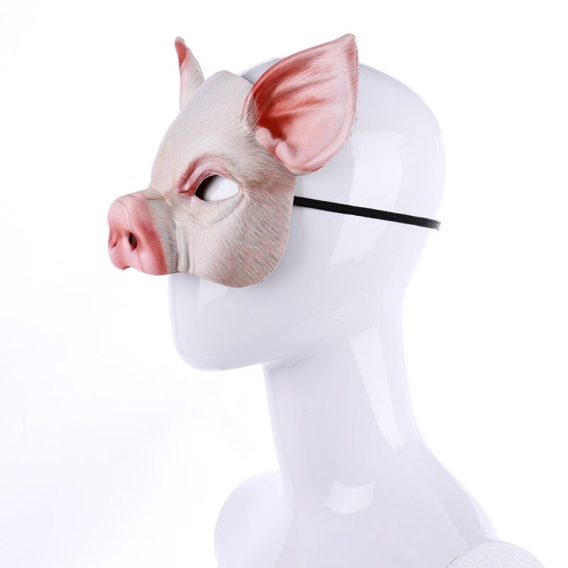 Halloween Pig Head Mask Animals Shape Head Wear Fancy Adult Costume Accessory Party Cosplay Halloween Mask