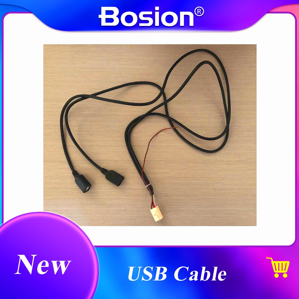 Usb Kabel Voor Android Auto Radio Lange Usb-kabel Doube Usb Head Unit 10Pin Connector