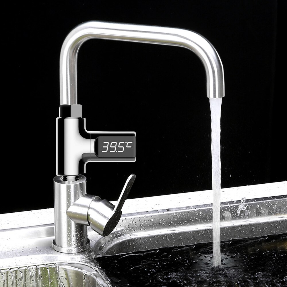Termómetro Digital Para Ducha – Muestra La Temperatura Del Agua En Tiempo Real, Resistente Al Agua, Fácil De Instalar En Grifería Estándar