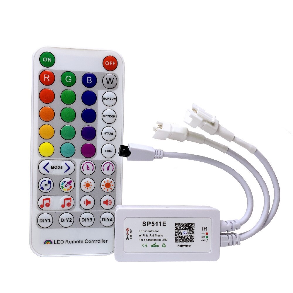 DC5-24V SP511E LED WIFI Pixel Controller DC5-12V SP110E Bluetooth RGB Controller For WS2811 WS2812 pixels Led Strip Light Tape