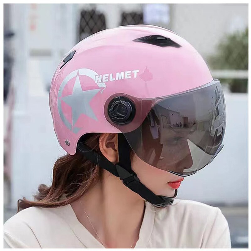Ultra-light Safety Motorbike Helmet Scooter E-Bike Motorcycle Helmet Moto Casco Half Face UV Protector Helmet