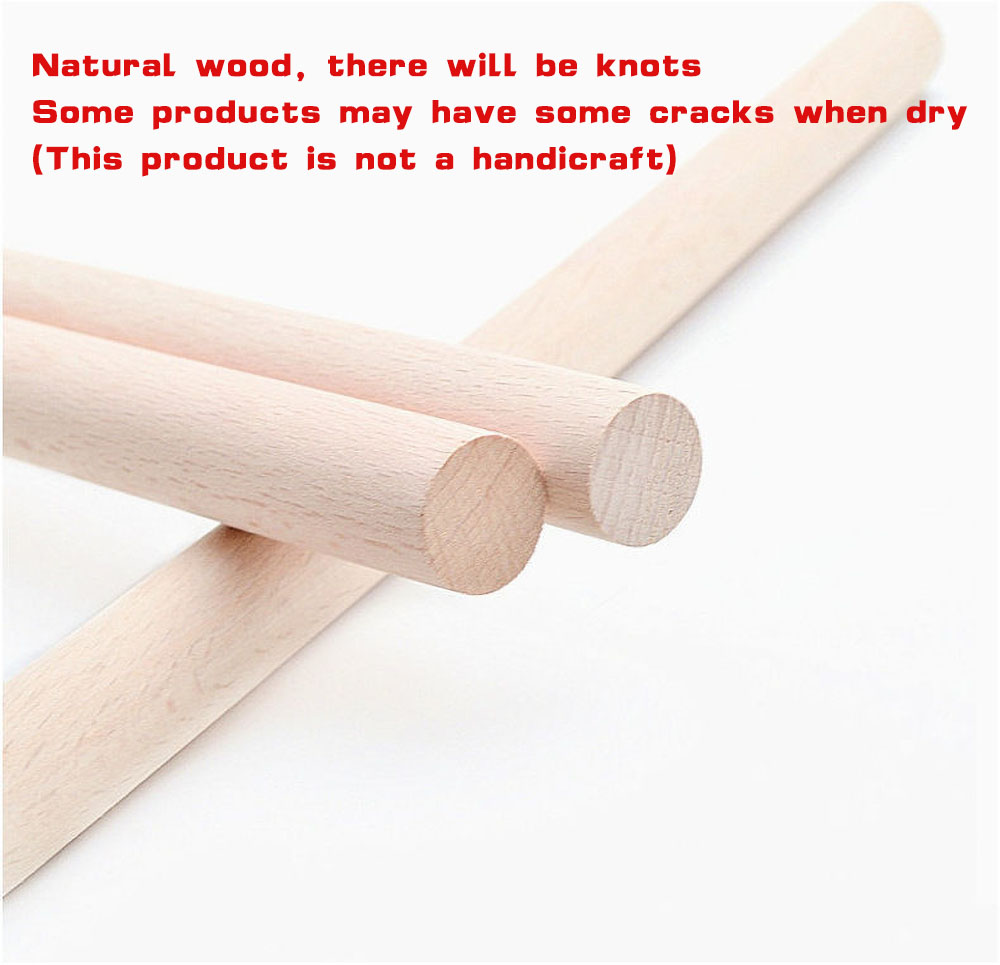 5pcs round wooden stick wardrobe round wooden stick long stick building decoration log wood handicraft material DIY wood craft