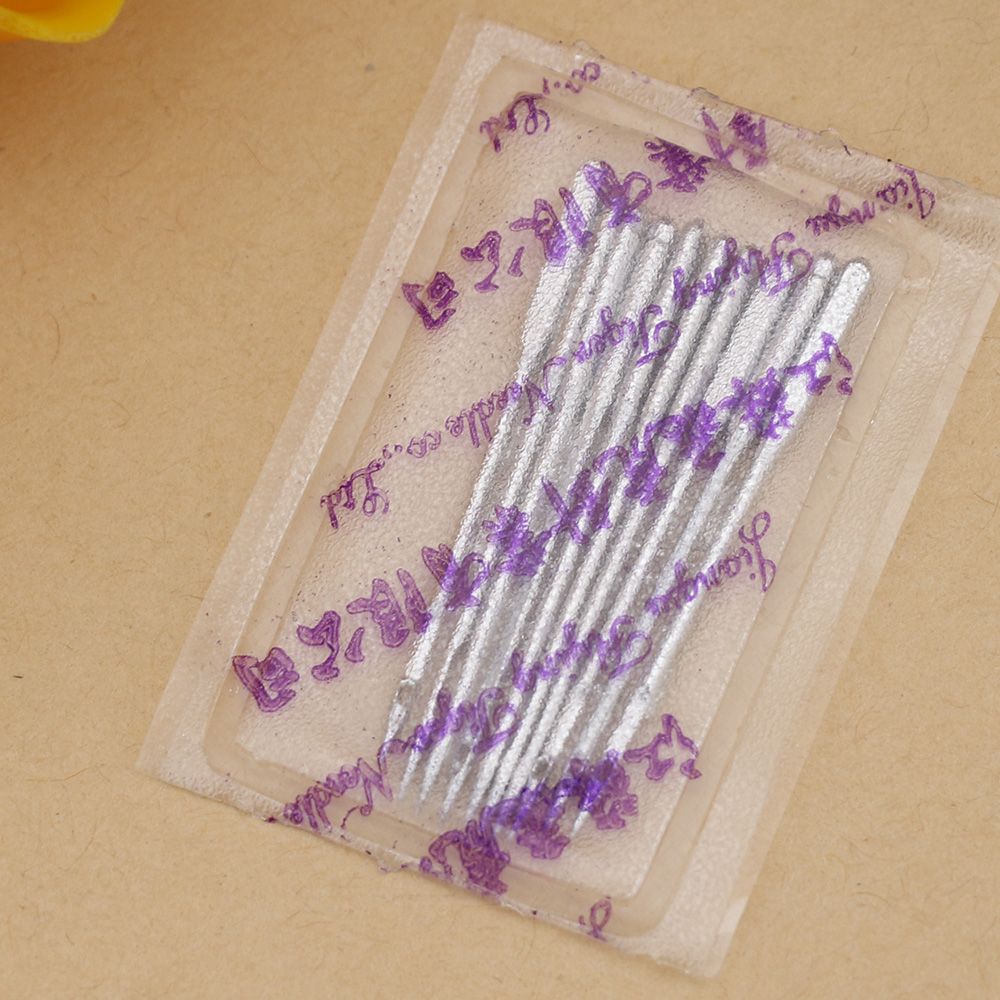10 PCS Silver Sewing Machine Needles Long DIY Blind Self Threading Big Eye Needle Embroidery Tools