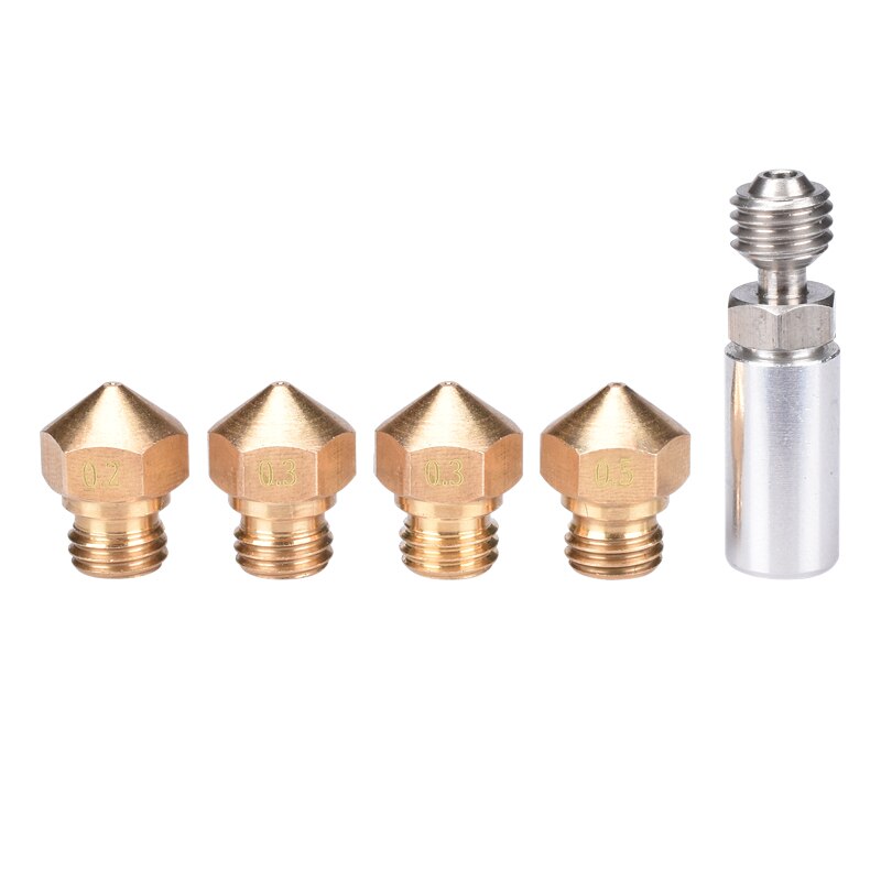 1Set MK10 All Metal Hotend Kit M7 0.4mm MK10 Nozzle Thermal Barrier Aluminum Throat Tube For Wanhao &amp;i3 Connector For 3D Printer