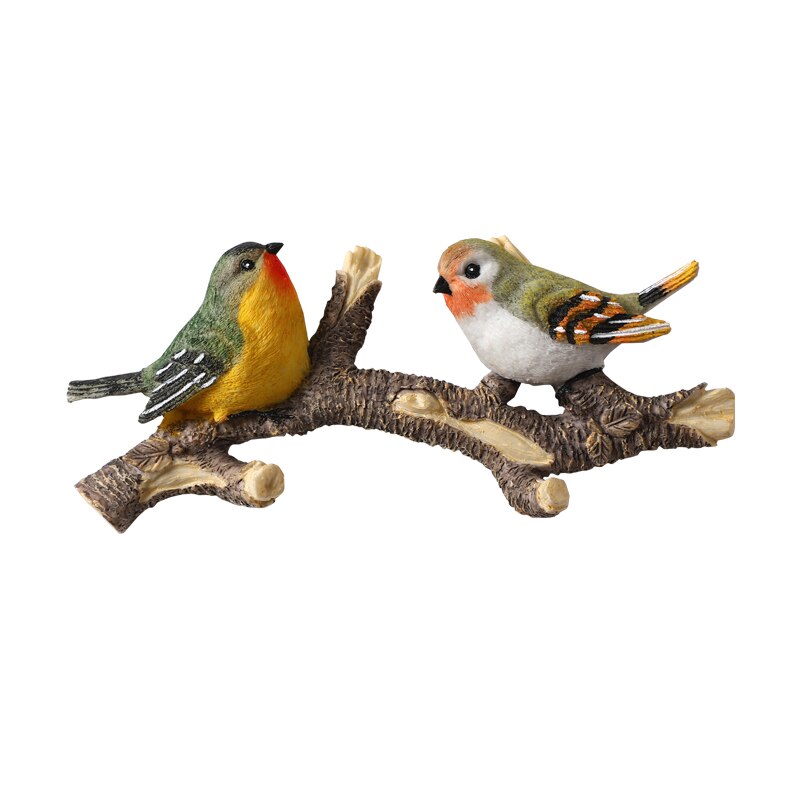 Amerikaanse Creatieve Muur Hanger Craft 3D Stereo Hars Vogels Haak Veranda Jas Sleutel Haak Rack Muur Opknoping Ornamenten Muurschilderingen Decoratie