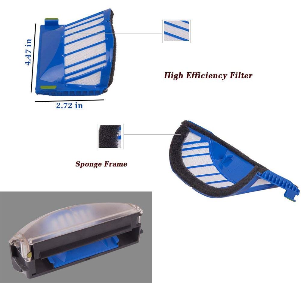 Hovedbørstefilter sidebørstebytte for irobot roomba 600 series 610 620 630 650 660 670 robotstøvsugertilbehør