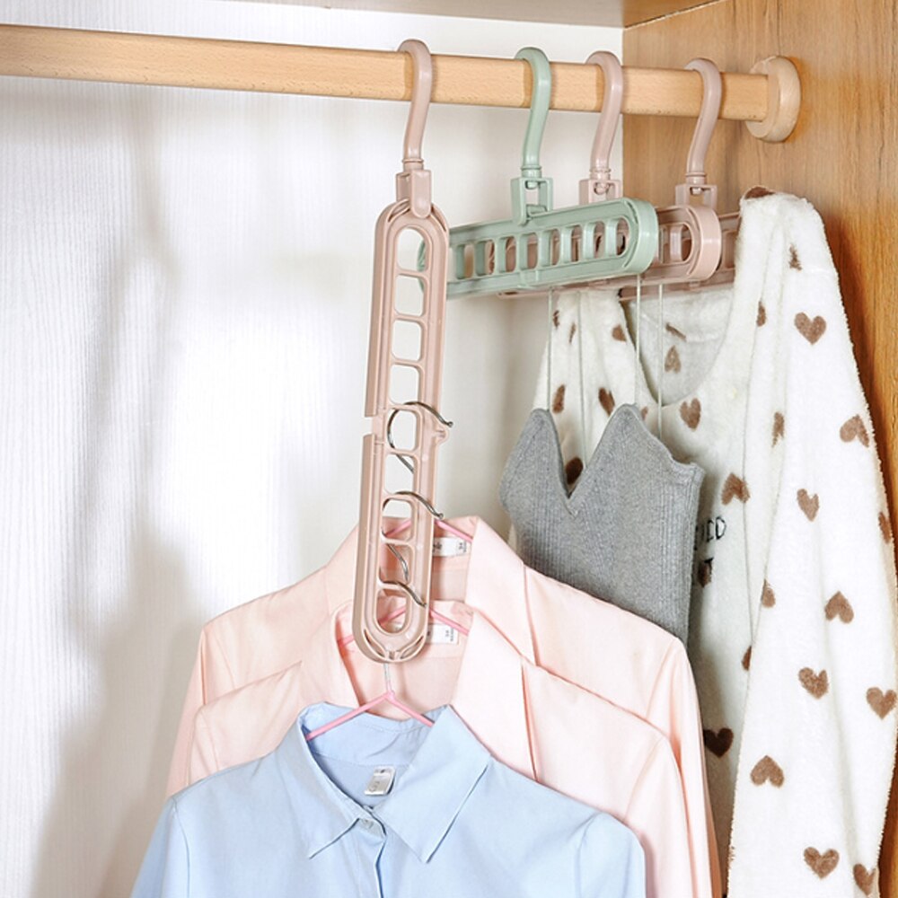 1/3/5/7PC Magic Multi-port Support Hanger For Drying Rack Multi-function Plastic Hanger Drying Rack Storage Hanger