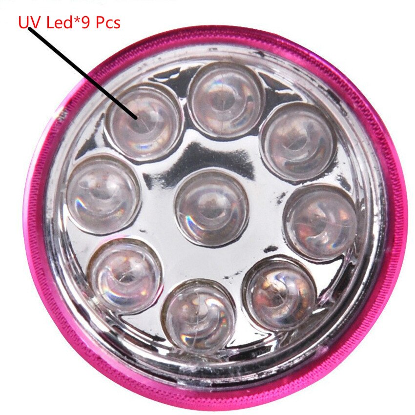 Kynsien kuivaaja mini 9 led-valoa taskulamppu uv-lamppu kannettava kynsigeelinaamio nopeasti kuivuva manikyyrityökalut