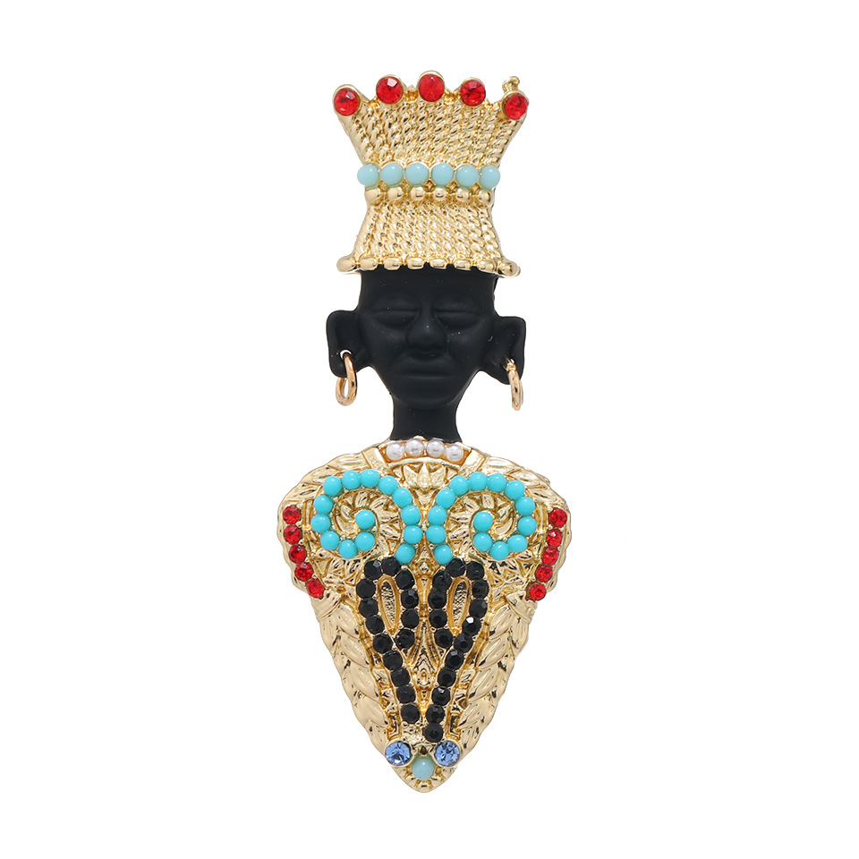 spille creativo per accessori da capo di carattere con spilla da uomo nero con nappa di perle