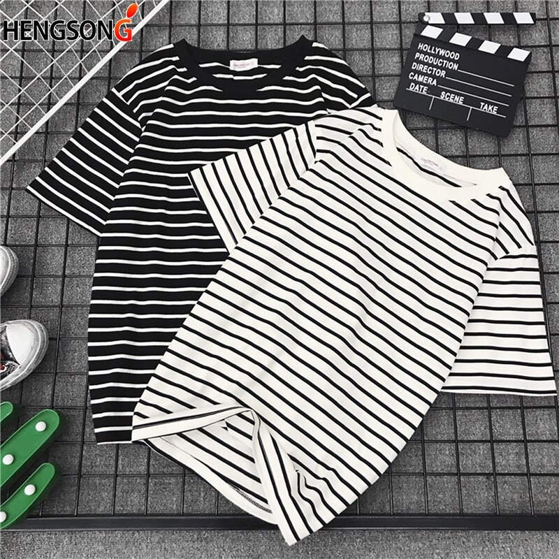 Frauen Laufschuhe Hemden Gestreiften Kurzarm T-Shirt draussen Fitness Fitnessstudio oben Fitness Ausbildung T Spitzen Weibliche: Weiß / M