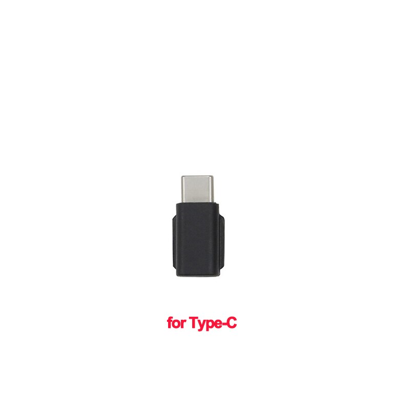 OSMO Pocket DJI adaptador de cámara teléfono conector interfaz Android Micro USB a TYPE-C a IOS convertidor enchufe para DJI OSMO Pocket: Black
