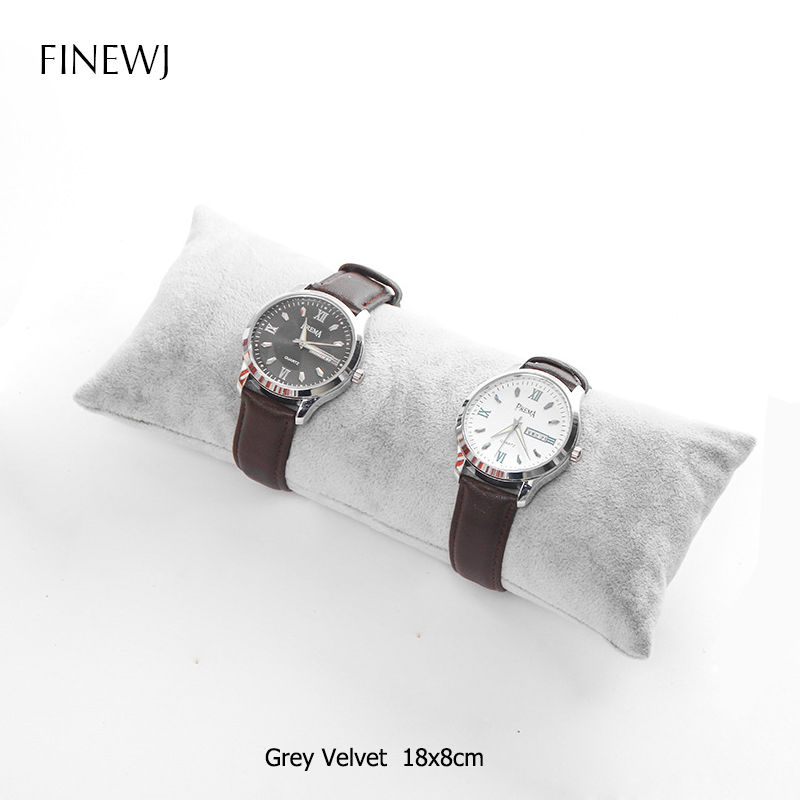 Horloge Armband Kussen Voor Case Box Zachte Fluwelen Pu Lederen Enkelband Bangle Display Stand Houder Kussen Fotografie Prop: Blauw