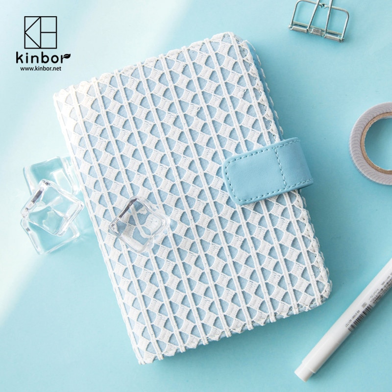 Kinbor-Cuaderno de mano autorelleno, A6, A5, Manual de viaje , calendario de hojas sueltas, libro pequeño