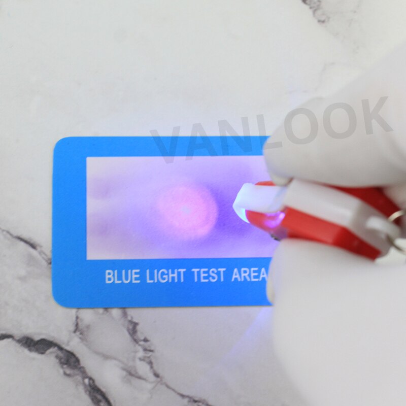 Anti-blått lys testkort test lys briller uv test tilbehør kort blå lys deteksjon kort generator kort test kort