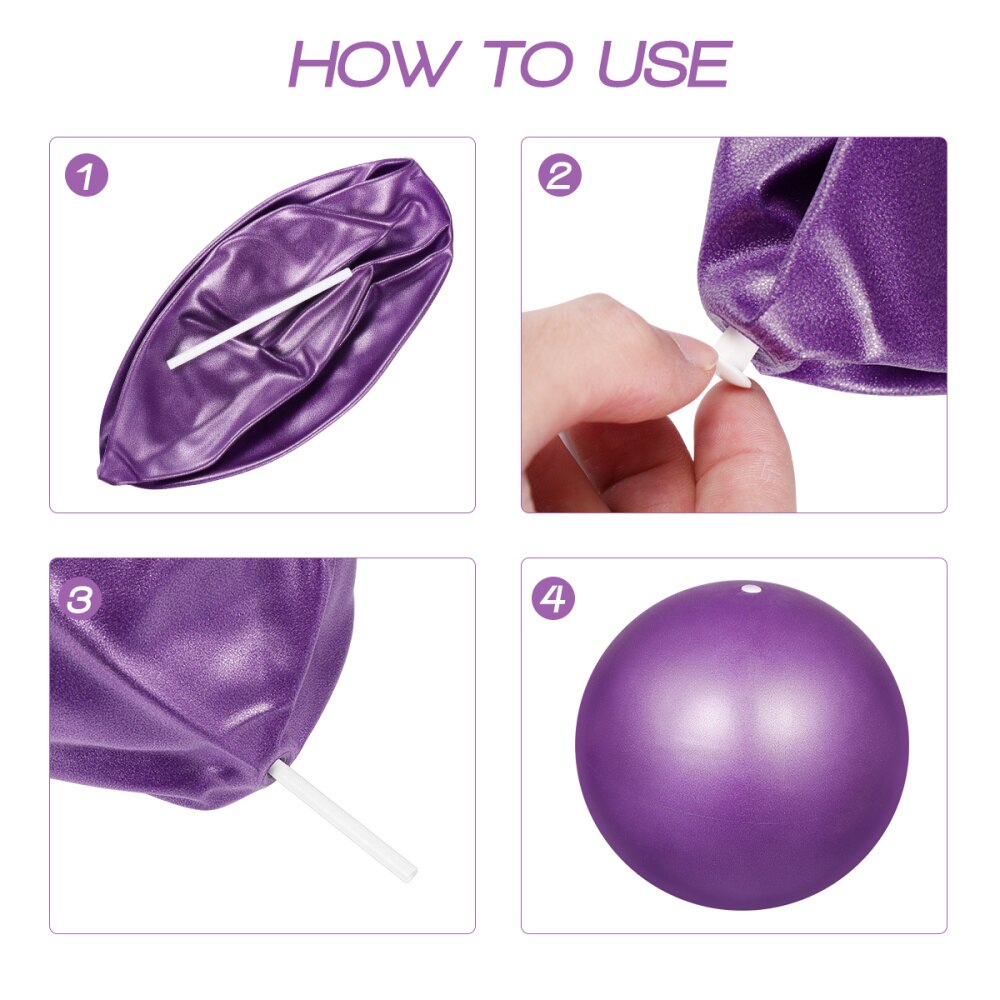 Yoga Pilates Ball Thickened Purple Color Mini Pilates Ball Strengthen Ball for Fitness Shoulder Rehabilitation