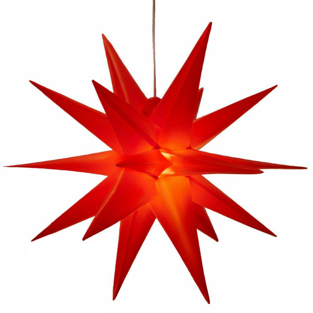 Beautiful 3D Luminous Star Light Weatherproof Light Star Inside Outside Decoration Star Lamp Atmosphere Christmas tree top light: 1