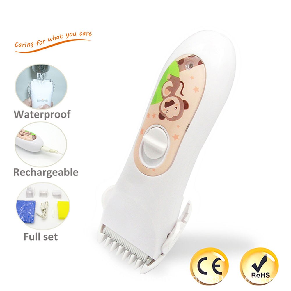 UK Children Kid Baby Hair Trimmer Clipper Haircut Cordless Soundless Waterproof