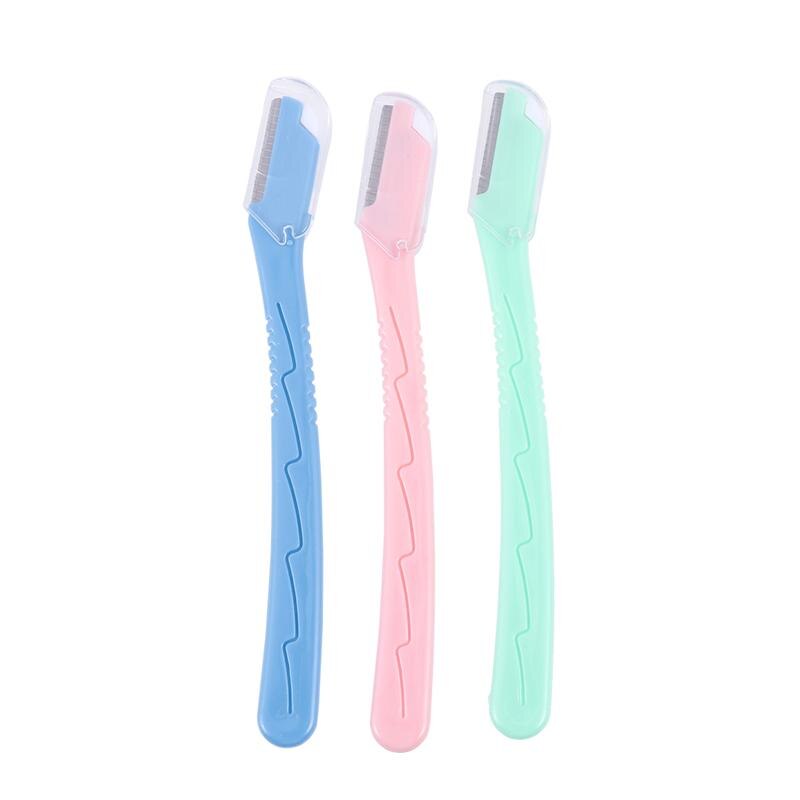 3 pièces/6 pièces sourcil rasoir léger robuste rasoir de sourcils rasoirs de cheveux du visage pour filles dames sourcil maquillage outils couleur mixte: 3PCS