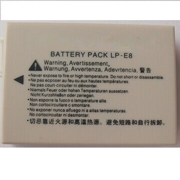 LP-E8 camera battery For Canon EOS 550D 600D 700D Kiss X4 X5 X6i T2i LC-E8E LPE8 LP E8
