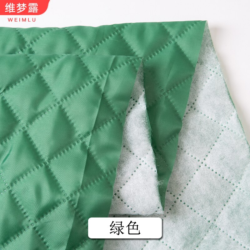 Voering Stof Gewatteerde Verdikte Katoen Wollen Jas Kleding Jas Brokaat Voor Naaien Herfst En Winter Diy Zwart Wit Polyester: green