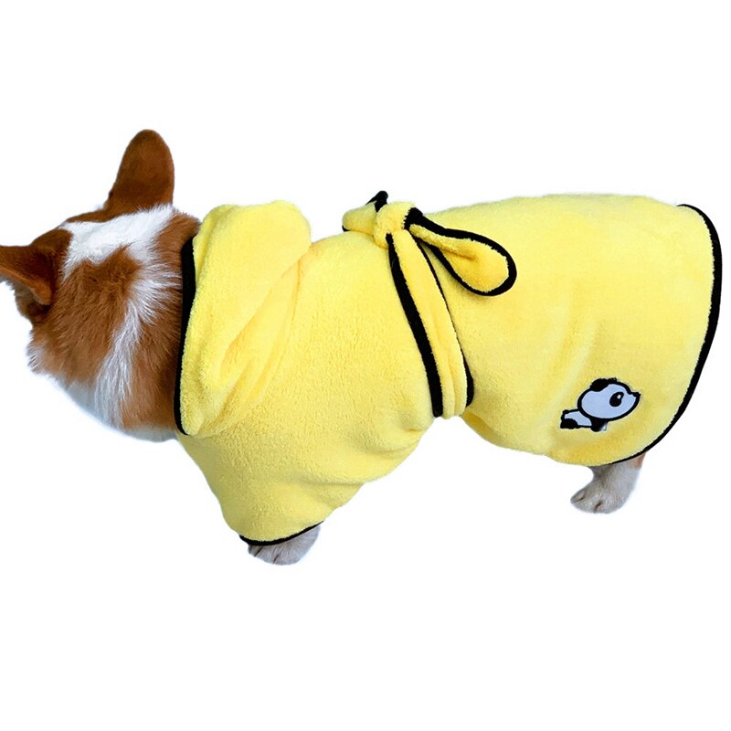 Mascotas bordado Albornoz de tejido polar Coral absorbente cálido y cómodo ropa de casa estilo cabo mascota Albornoz
