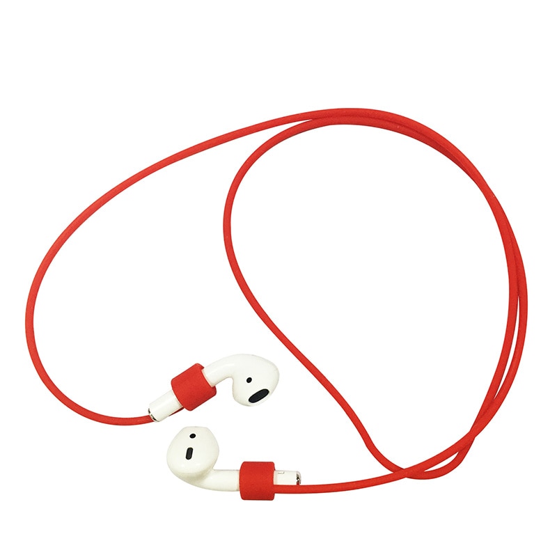 Anti-Lost silikonowy uchwyt na słuchawki kabel do Apple iphone X 8 7 AirPods bezprzewodowy zestaw słuchawkowy Bluetooth pasek na szyję przewód ciąg