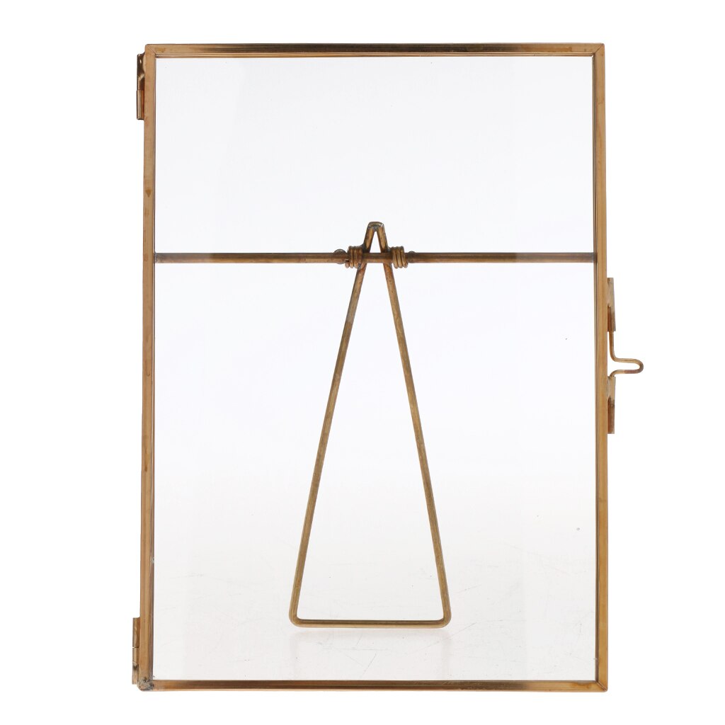 Metal &amp; Glass Freestanding Photo Picture Frame Portrait Holder