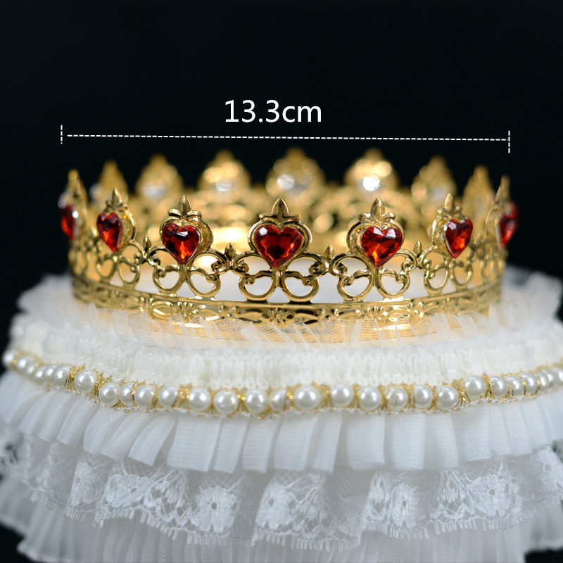 Princess Crown Cake Topper, Girl Birthday Queen, First Birthday, It's A Girl Baby Shower Cake Topper, Gender Reveal Party Decora: red crown