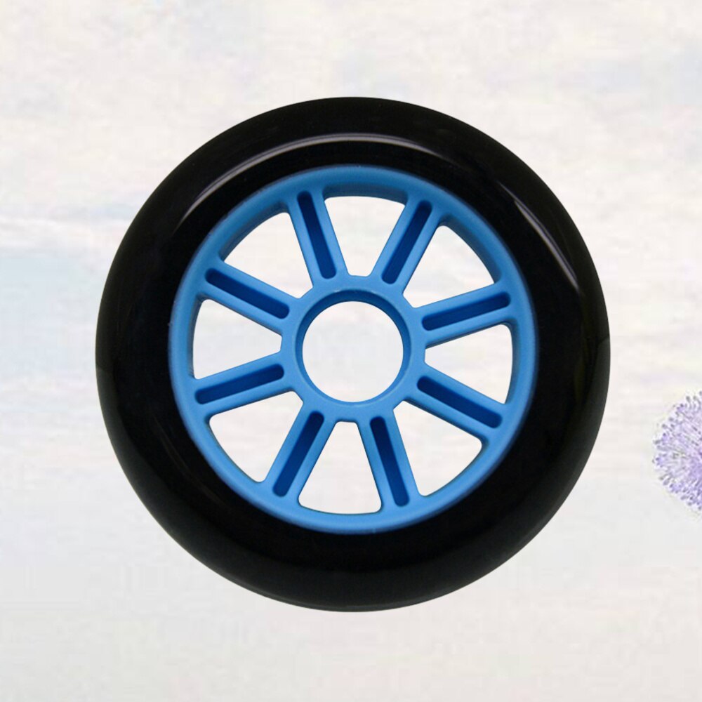 2 peças dublê scooter rodas alta elástica resistente ao desgaste do plutônio rolamento patins rodas mudo patins inline rodas (azul)