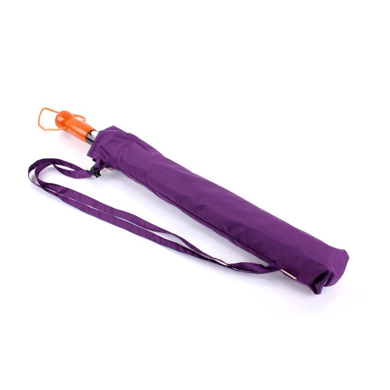 EasyZreal Nuovo Grandi Ombrelloni Uomini Automatico Ombrello Antivento Pioggia 2 Pieghevole Di Legno Lungo Manico Pesca Maschio parasole per Il Regalo Uomo: viola