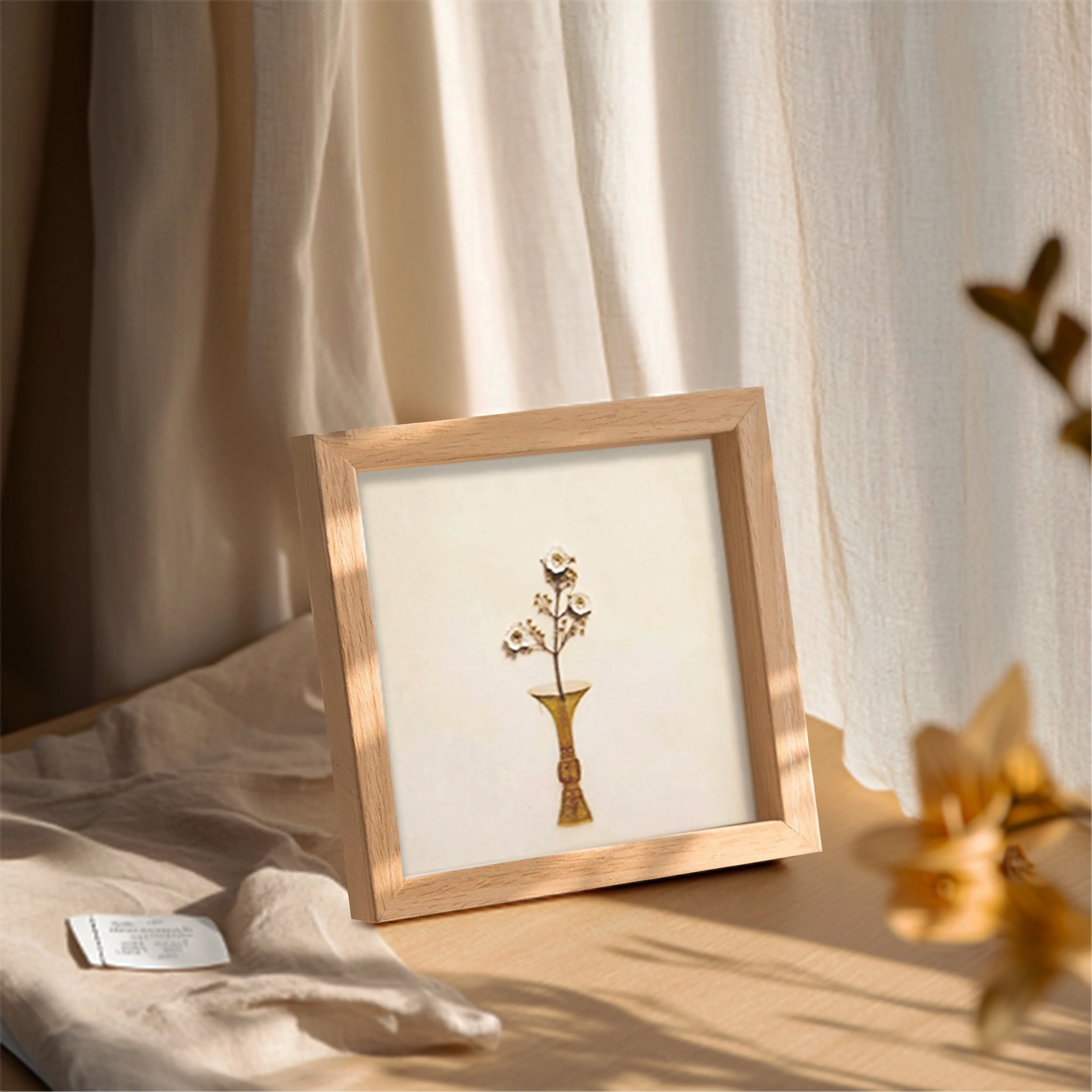 Minimalistische vierkante houten fotolijst voor 6x6 inch foto's, kleine holle witte fotolijst voor 4x4 inch, 8x8 inch, 10x10cm 15x15: 7 inch / Bordeaux