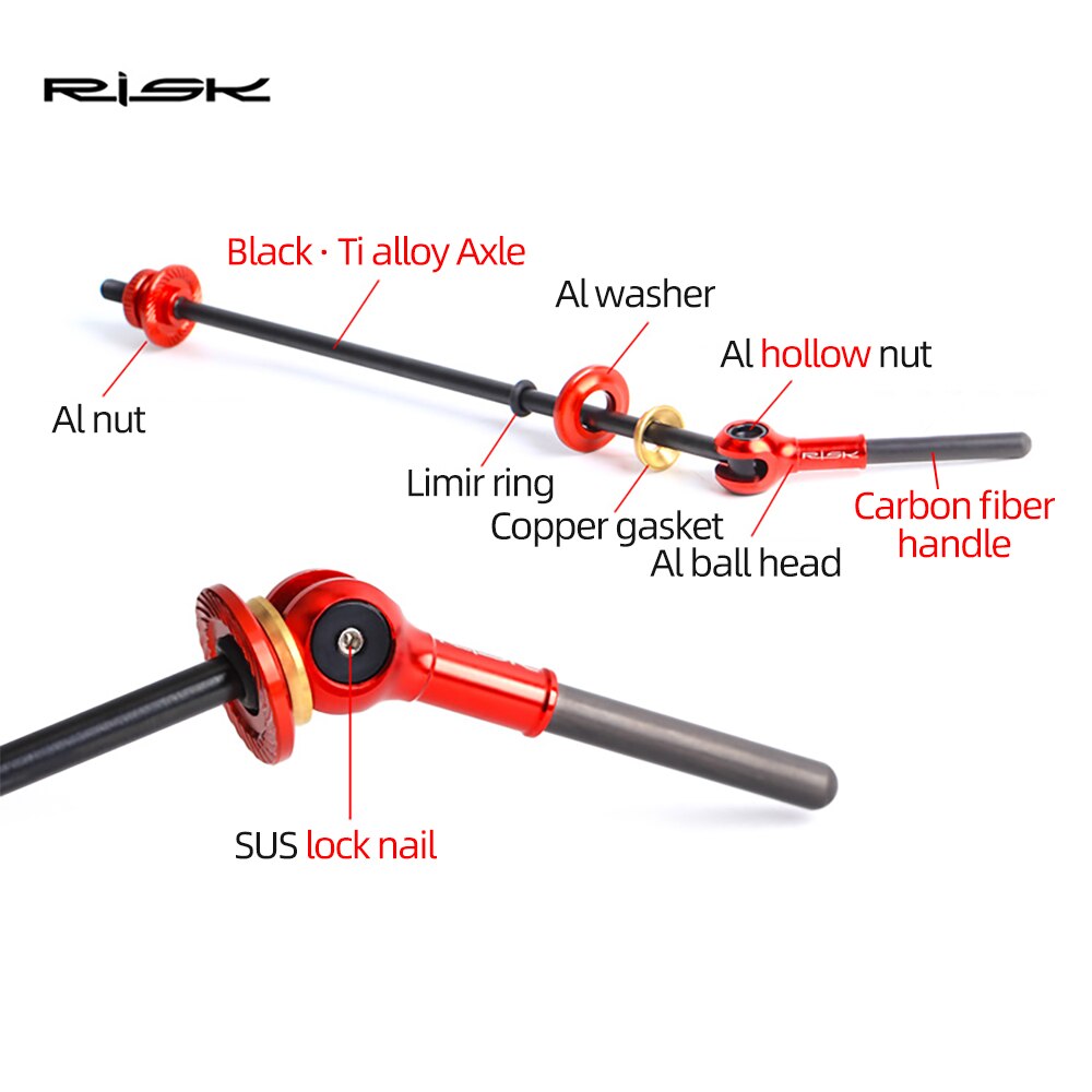 Titanium Ti Skewer Bikes Quick Release QR Mountain Skewer lever MTB Bicycle Cycling Hub Road Bike Quick Release MTB parts