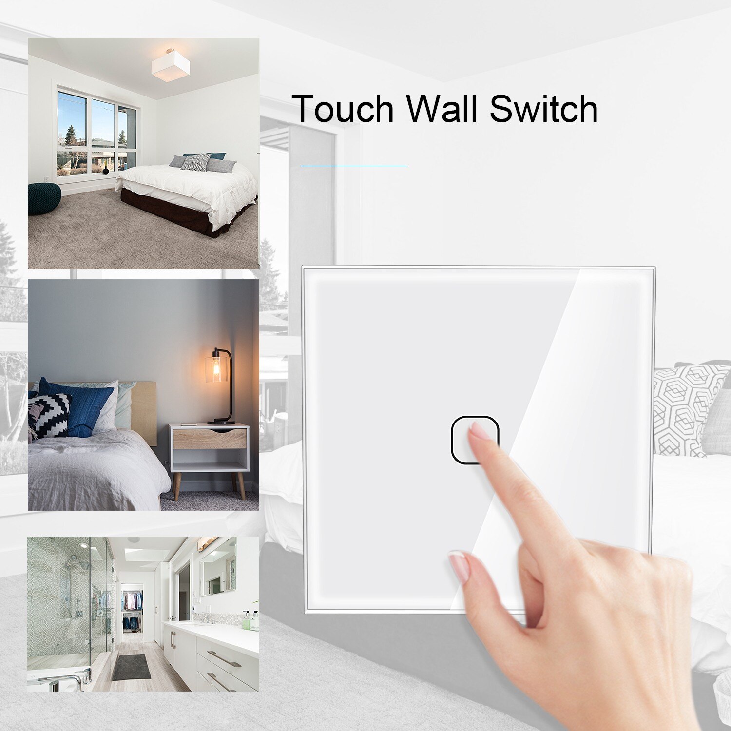 Sesoo Press Switch Single Fire Line Lighting Wall Switch Smart Home Light Press Control Switch