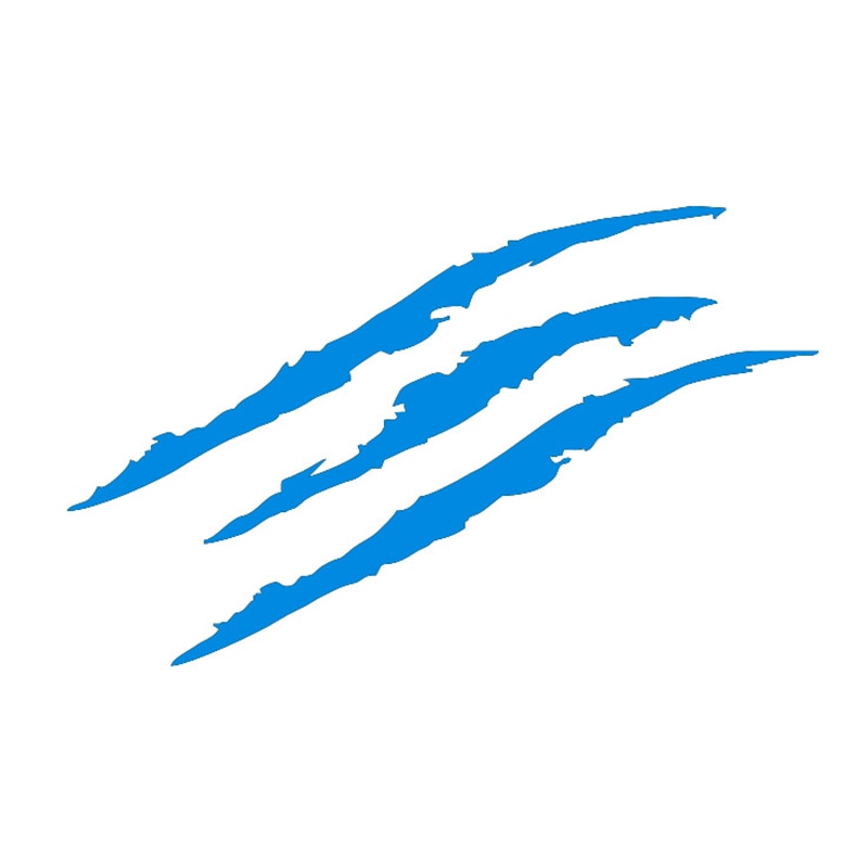 Car Monster Claw Scratch Decal Reflective Sticker For Car Auto Headlight Decoration Vinyl Decal: Blue