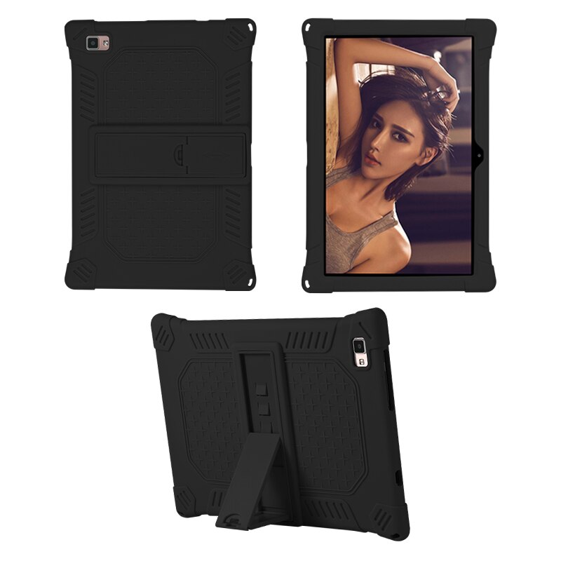 Case Voor Teclast P20 Hd P20hd Soft Silicon Tablet Cover Case Voor Teclast P20HD Stand Bescherm Shell: Black