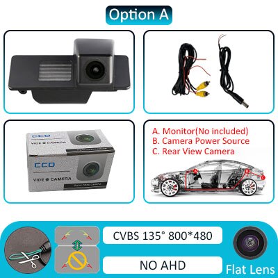 Naviunit 180 ° Ahd 1920X1080P Speciale Voertuig Achteruitrijcamera Voor Chevrolet Aveo Trailblazer Cruze Wagon Opel mokka Cadill Auto: Static -135 de