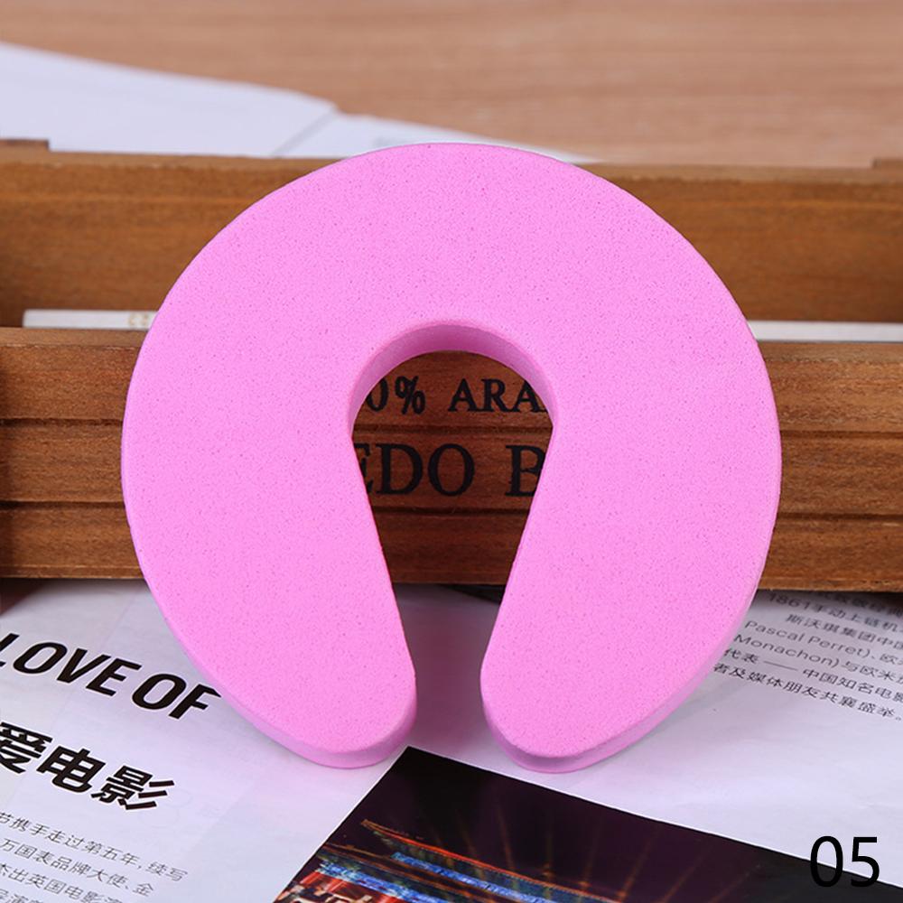 4 protectores de dedos multicolores para niños, protectores de seguridad suaves para puertas para bebés, tapón de puerta para niños, cerraduras seguras para bebés: Rosa