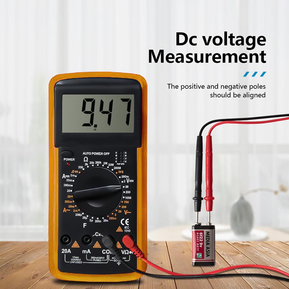 INGBONT LCD Display Multimeter Transistor Capacitor TesterAC/DC Meter Voltmeter Ammeter Profesion Handheld Electrical Instrument