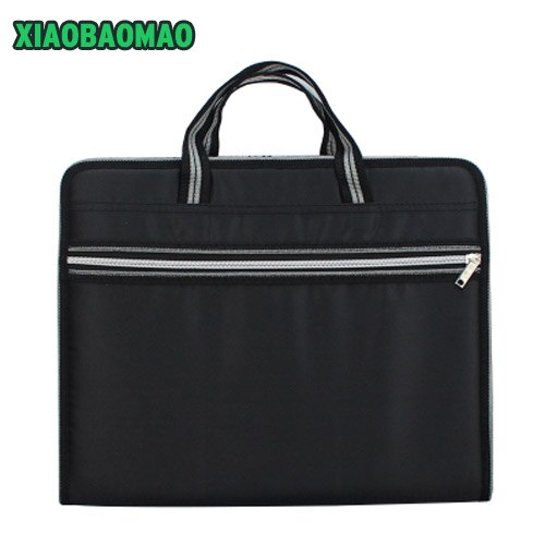 Oxford cloth waterproof Expanding Wallet Convenient Category Management folder rectangular folders package shape Expanding Walle: Black