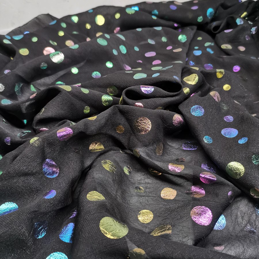 Cosplay Shimmer Chiffon Dress Fabric Lasering Colorful Fabric Magic shiny Fabric Bronzing costume dress fabric DIY
