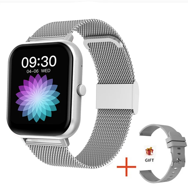 2023 Chiamata Bluetooth Smart Watch Donna Quadrante personalizzato Smartwatch per Android IOS Orologi musicali impermeabili Orologio da polso Full Touch: Rosso