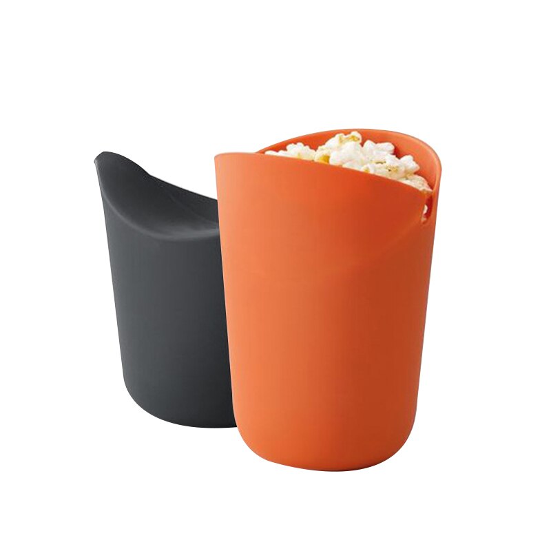 Silicone Popcorn Bucket Collapsible Popcorn Bowl Food Grade Round Snack Storage Popcorn Bucket Microwave Available