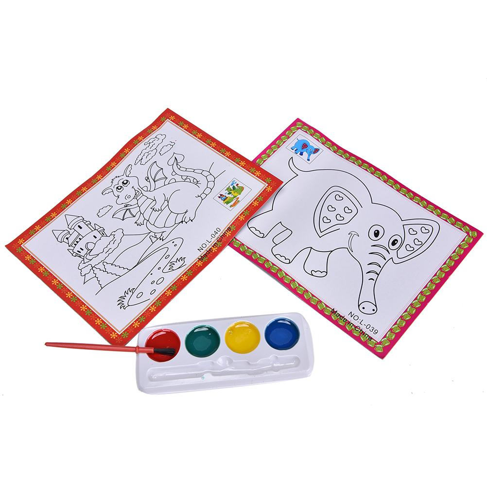 4 Colors DIY Watercolor Painting Set Kids Educational Drawing Toy Stimulate Children's Imagination Toy