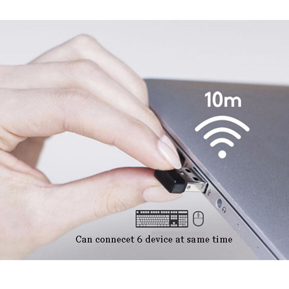 Wireless Dongle Receiver Unifying USB Adapter for Logitech Mouse Keyboard Connect 6 Device for MX M905 M950 M505 M510 M525 Etc