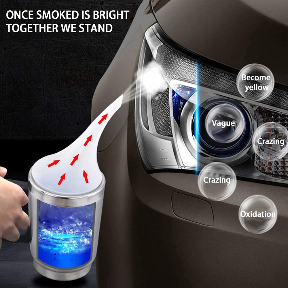 Pulido de faros de coche, polímero líquido, agente de limpieza de restauración de faros de coche, 50ML/100ML/150G, productos de reparación de automóviles