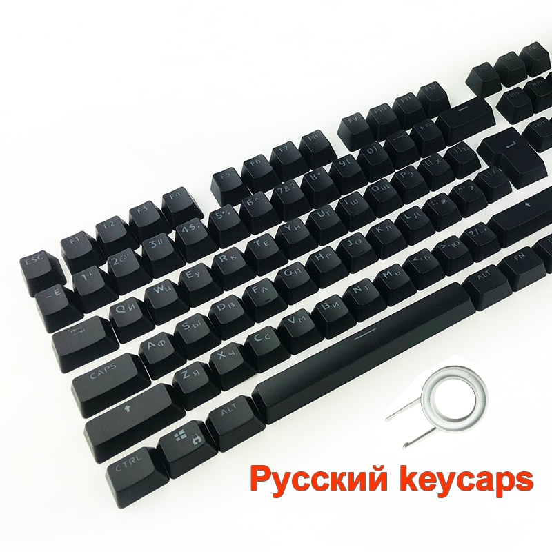 Russische Keycaps Voor Mechanische Toetsenbord Compatibel Met Mx Switches Diy Vervanging Transparant Ondersteuning Led Verlichting Keycaps
